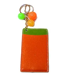 EZ Life Card Holder Keychain With Balls - Orange
