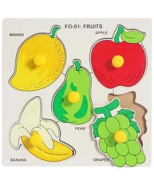Little Genius - Wooden  Fruits With Big Knob