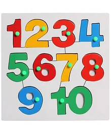 Little Genius Number Inset Tray Puzzle 1 to 10 - Multi Color