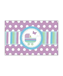 Preetyurparty Baby Shower Table Mats - Purple