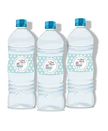 Prettyurparty Baby Shower Water Bottle Labels - Blue