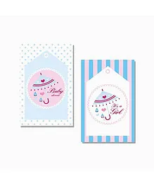 Prettyurparty Baby Shower Thank You Cards - Pink And Blue