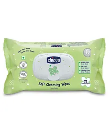 Chicco Baby Moments Soft Cleansing Wipes With Flap Cover - 72 Wipes