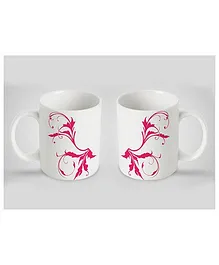 Stybuzz Kids Ceramic Mug White & Pink 300 ml - Single Piece