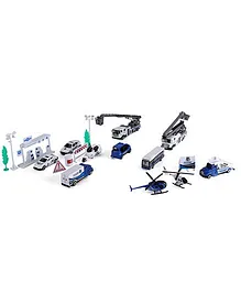 Comdaq Metal Police Car Playset Multicolor - 20 Pieces