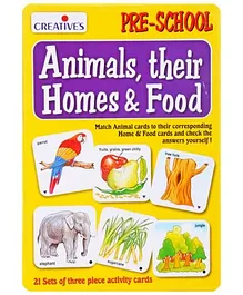 Creatives Animals,Their Homes & Food Activity Cards - Multicolour