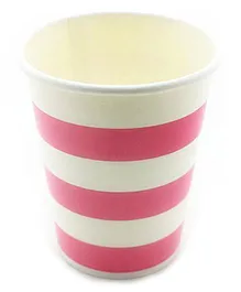 Funcart Pink Sailor Stripe Party Beverage Cups - 9 Oz