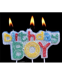 Funcart Glitter Birthday Boy Pick Candle - Multicolor