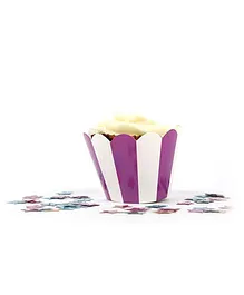 Funcart Cupcake Wrapper - Purple Stripe