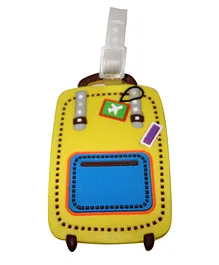 Funcart Lets Fly yellow Luggage Tag - Yellow