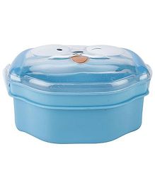 Lunch Box with Transperent Lid Dog Face Shape - Blue