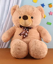 Dimpy Stuff Teddy Bear Soft Toy with Bow Tie Brown - Height 80 cm