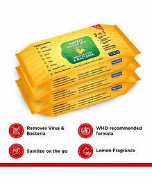 Turbo-S Surface Sanitizing Wipes Pack of 3 - 20 Wipes each