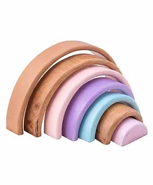 Theoni Wooden Rainbow Stacking Toy Multicolor - 7 Pieces