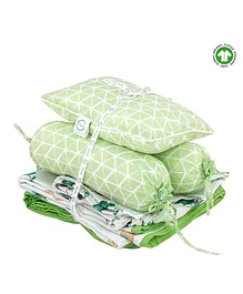 Theoni 100% Organic Cotton Cot Crib Baby Bundle  - Green