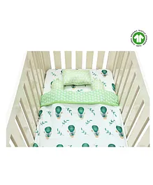 Theoni 100% Organic Cotton Crib Bedding Set - Green