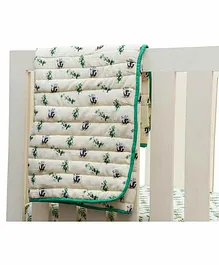 Theoni 100% Organic Cotton Reversible Quilts - Green