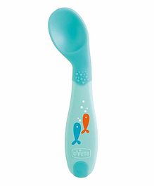 Chicco First Spoon Fish Print - Blue