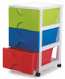 Aristo Lego 3 Layer Chest of Drawers with Wheels  - Multicolour
