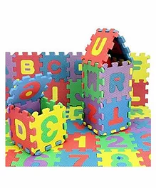 VWorld Interlocking Alphabet & Numbers Floor Puzzle Multicolor - 36 Pieces