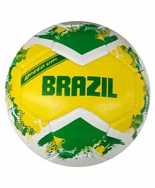 Speed Up Football Brazil Print Size 5 - Yellow Green