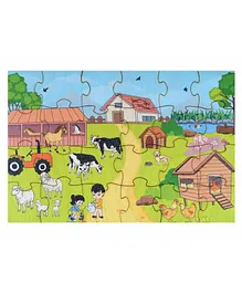 RK Cart Farm Theme Jigsaw Puzzles Multicolor - 30 Pieces