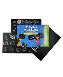 CocoMoco Kids Reusable Writing Board Cum Table Mats - Black