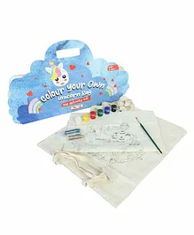 CocoMoco Colour Your Own Unicorn Bag DIY Activity Kit - Multicolor 