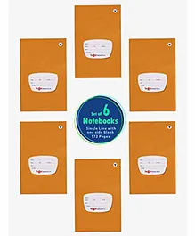 Target Publications Single Line Notebooks Pack of 6 - 172 Pages Each