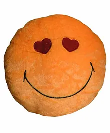 Planet of Toys Heart Face Smiley Emoji Cushion - Yellow