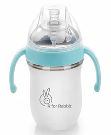 R for Rabbit First Feed Silicone Feeding Bottle Blue - 260 ml 