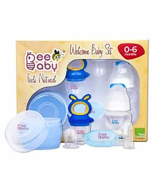 Beebaby Welcome Baby Set Pack of 4 - White Blue
