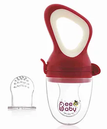 Beebaby Fresh Food Silicone Nibbler - Pink White
