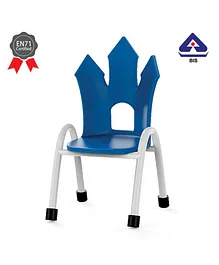 OK Play Kids Chair Castle Design Blue - Height 14 Inches