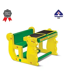 Ok Play Attached Chair & Table Set - Green Yellow