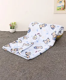 Babyhug Single Ply Mink Blanket Teddy Print (Color May Vary)