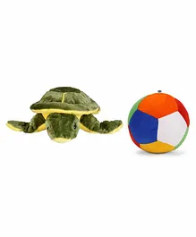 Deals India Turtle Soft Toy and Ball Combo Multicolor - Length 20 cm