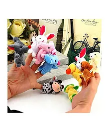 Kuhu Creations Animal Finger Puppets Pack Of 10 - Multi color