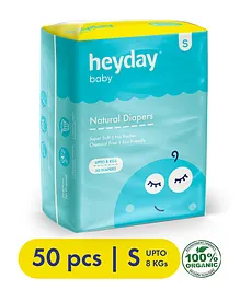 Heyday Natural & Organic Small Baby Diapers - 50 Pieces