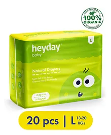 Heyday Natural & Organic Large Baby Diapers - 20 Pieces