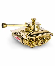 Shripad Steel Home Antique Brass  Battle Tank (Rangada) Model - Gold
