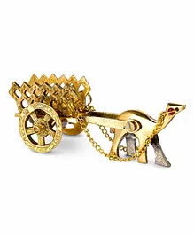 Shripad Steel Home Antique Brass Camel Model - Gold