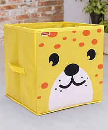 Babyhug Storage Bin Leopard Print - Yellow