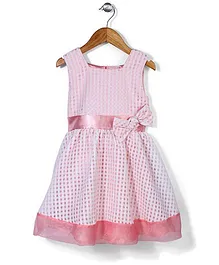 Little Coogie Checkered Dress - Light Pink