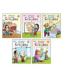 Young Learner Publication Fun With Crayons Colouring Book Pack of 5 - English