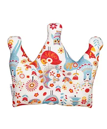 Oscar Home Crown Shaped Printed Pillow - Multicolour
