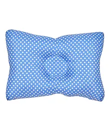 Oscar Home Polka Dotted Baby Pillow - Blue