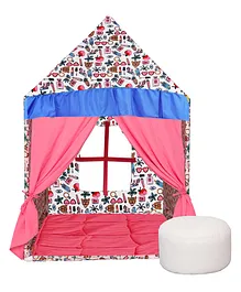 Play House Kids Play Tent with Bean Bag - Pink Multicolor