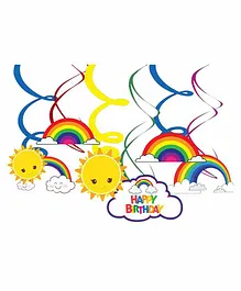 Party Propz Rainbow Theme Party Supplies - Pack of 6