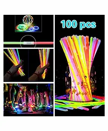 Party Propz Glow Sticks Band Bracelets Multicolor - Pack of 100